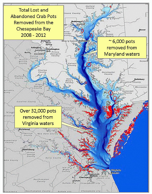 crab pot removal map